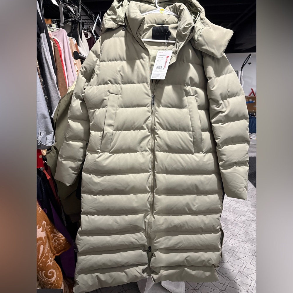 Marmot Women's Light sage Green Full Length Puffer Jacket NWT
